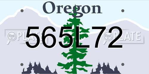 565L72 Oregon License Plate