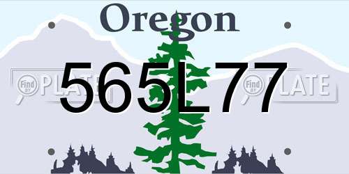 565L77 Oregon License Plate