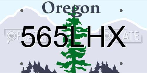 565LHX Oregon License Plate