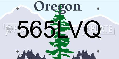 565LVQ Oregon License Plate