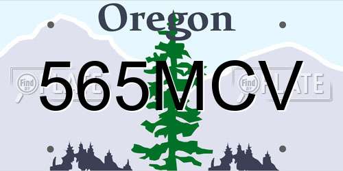 565MCV Oregon License Plate