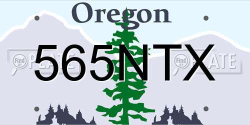 565NTX Oregon License Plate