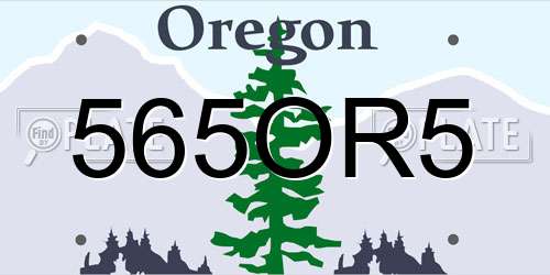 565OR5 Oregon License Plate