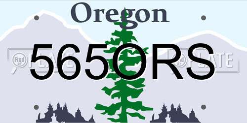 565ORS Oregon License Plate