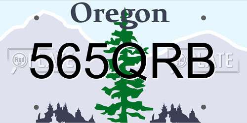 565QRB Oregon License Plate