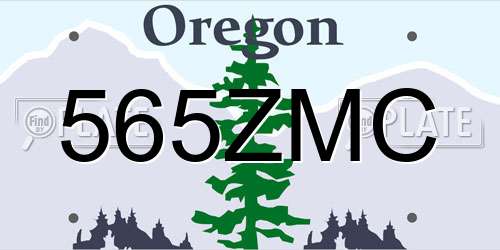 565ZMC Oregon License Plate