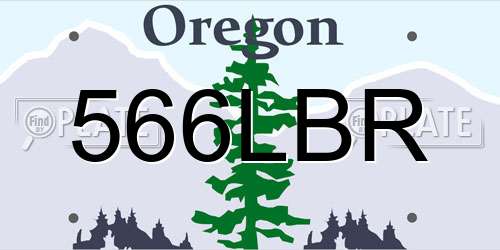 566LBR Oregon License Plate