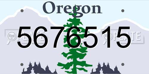 5676515 Oregon License Plate