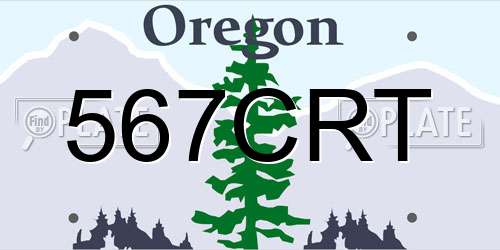 567CRT Oregon License Plate