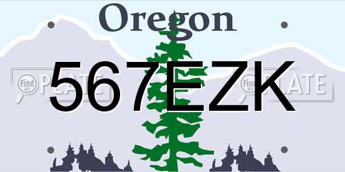 567EZK Oregon License Plate