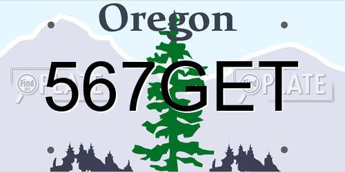 567GET Oregon License Plate