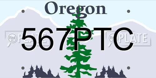 567PTC Oregon License Plate