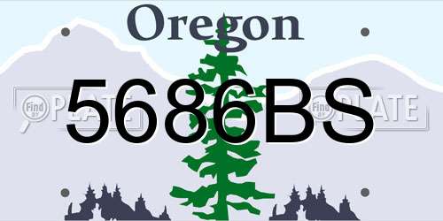 5686BS Oregon License Plate