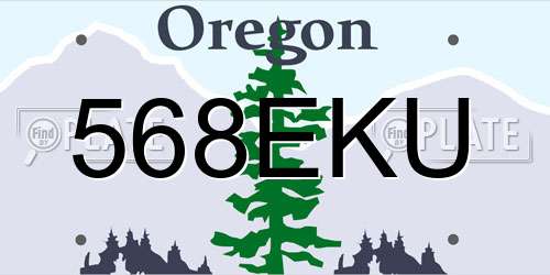 568EKU Oregon License Plate