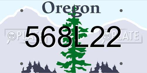 568L22 Oregon License Plate