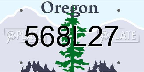 568L27 Oregon License Plate