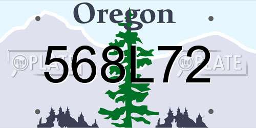 568L72 Oregon License Plate