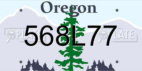568L77 Oregon License Plate