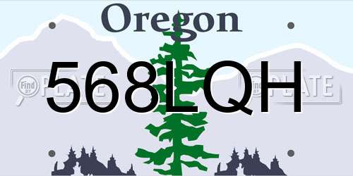 568LQH Oregon License Plate