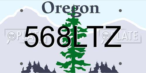 568LTZ Oregon License Plate