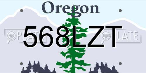 568LZT Oregon License Plate