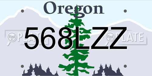 568LZZ Oregon License Plate