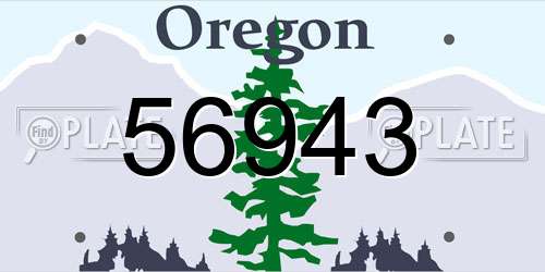 56943 Oregon License Plate