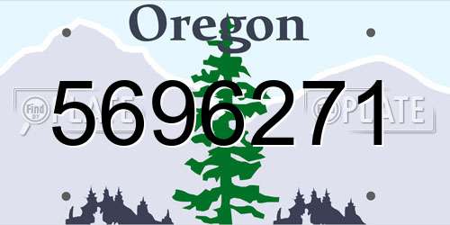 5696271 Oregon License Plate