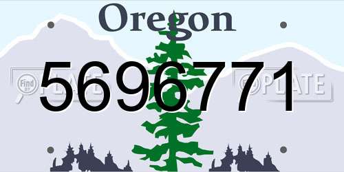 5696771 Oregon License Plate