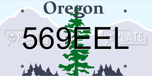 569EEL Oregon License Plate