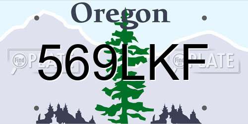 569LKF Oregon License Plate