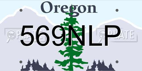 569NLP Oregon License Plate
