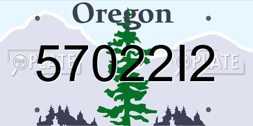 57022I2 Oregon License Plate