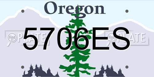 5706ES Oregon License Plate