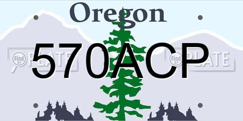 570ACP Oregon License Plate