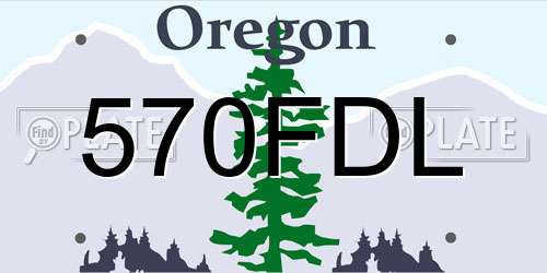 570FDL Oregon License Plate