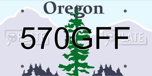570GFF Oregon License Plate