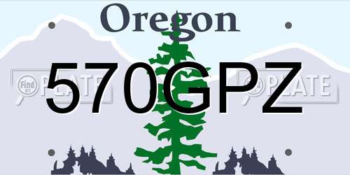 570GPZ Oregon License Plate