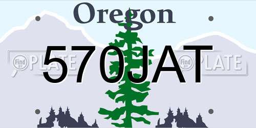 570JAT Oregon License Plate