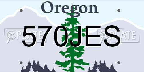 570JES Oregon License Plate