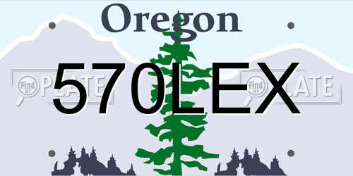 570LEX Oregon License Plate