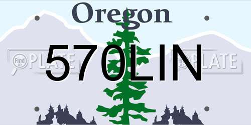 570LIN Oregon License Plate