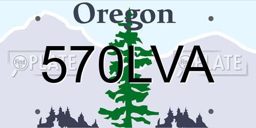 570LVA Oregon License Plate