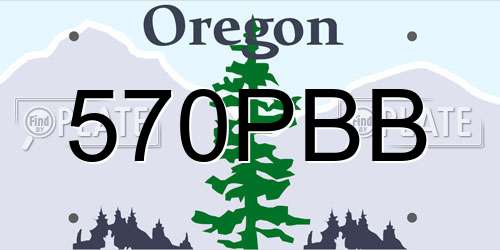 570PBB Oregon License Plate