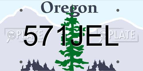 571JEL Oregon License Plate