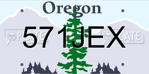 571JEX Oregon License Plate