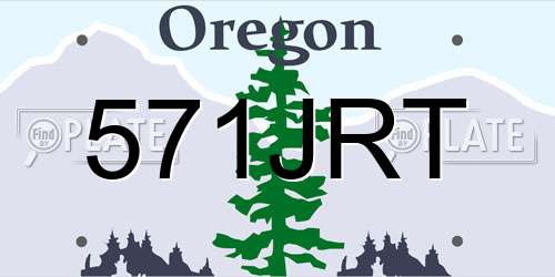 571JRT Oregon License Plate