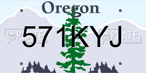 571KYJ Oregon License Plate