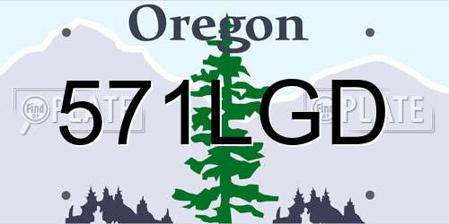 571LGD Oregon License Plate