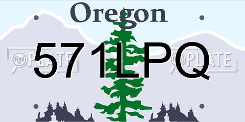 571LPQ Oregon License Plate